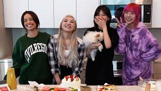 making japanese pancakes with valkyrae, miyoung, lilypichu