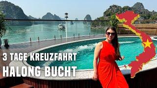 Kreuzfahrt in der berühmten Halong Bucht in Vietnam -  3 Tage umringt von atemberaubenden Felsen