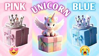 Choose your gift ||PINK UNICORN BLUE||SEE YOU ARE LUCKY PERSON OR NOT...... #giftboxchallenge