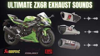 Kawasaki ZX6R Exhaust Compilation: BEST Sounding Exhausts (Akrapovic, Yoshimura, SC Project & More)