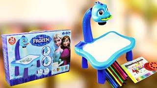 Frozen Theme Projector Table Drawing Activity Kit | Unbox & Test