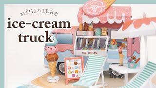 Paper Ice Cream Truck Van Diorama (canon papercraft dollhouse kit)