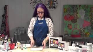 GOLDEN Crackle Paste Sgraffito Painting Project