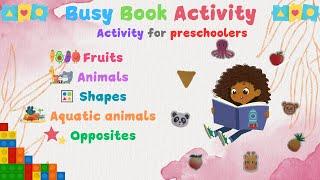 Homeschool activity | Busy book activity | Fun interactive activity | Homeschool resource