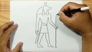 How to draw HIEROGLIF OF ANUBIS