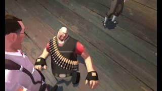 Scout teaches Heavy how to double jump (2009)