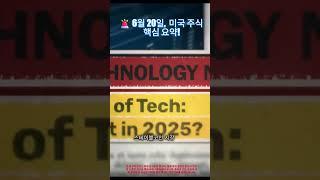 6월 20일 미국 증시 핵심 요약! #미국주식 #미국증시 #오늘의주식 #증시요약  #AI이슈 #주식투자 #나스닥 #S&P500  #주식브리핑 #글로벌이슈 #경제뉴스 #미국시장