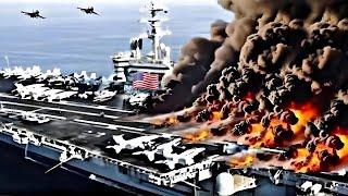 Today, Iran and Houthis attacked the largest US aircraft carrier in the Red Sea!