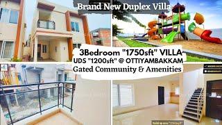 Near #OMR #3Bedroom #VillaForSale "1750sqft" #BrandNew UDS "1200sqft" #GatedCommunity #OnRoad @ ₹97L