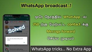 What is WhatsApp Broadcast How to Use Tamil