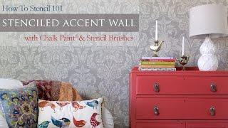 How to Stencil 101: Painting an Accent Wall with Wall Stencils and Chalk Paint