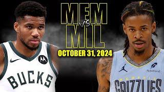 Milwaukee Bucks vs Memphis Grizzlies Full Game Highlights - October 31, 2024 NBA Season