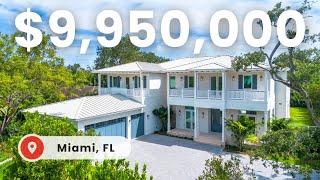 Inside a $9,950,000 Coastal Contemporary Miami Mansion w/ EXQUISITE FINISHES, GUEST HOUSE & 1/2 ACRE