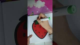 Color a strawberry with me #coloring #coloringbook #adultcoloring #coloringwithme #coloringtherapy