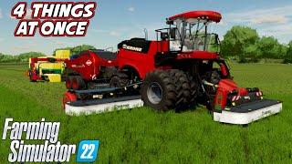 Mow, Bale, Wrap, And Autoload At Once | Farming Simulator 22