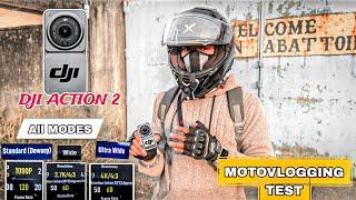 Dji Action 2 Motovlogging TEST   |Best Budget:Action Camera | Best for Motovlogging.