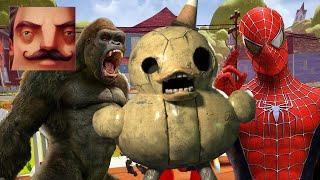 Hello Neighbor - My New Neighbor Dark Reception Duck King Kong Sonic Spider-Man History Gameplay