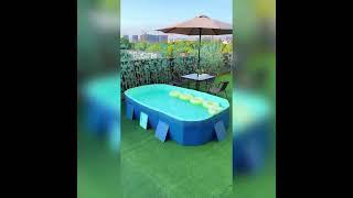 New non-inflatable swimming pool. #swimmingpool #foldingswimmingpool #PVCswimmingpool #PVCwaterpool