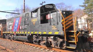 Chesapeake & Delaware "Honoring New Jersey Veterans" EMD GP10 on NS Train