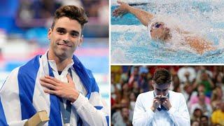 Apostolos Christou won Silver Medal For Greece’s FAST EVER Olympic medal in pool swimming.