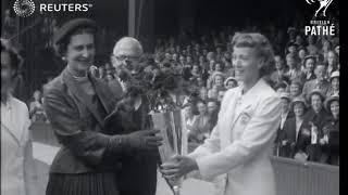 Duchess of Kent presents Wightman Cup (1952)