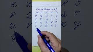 How to write English capital letters | Cursive writing A to Z | Cursive handwriting practice | ABCD