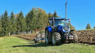 Hill plowing with a New Holland T7.290 tractor and a Lemken Juwel 7  #traktor #newholland #lemken