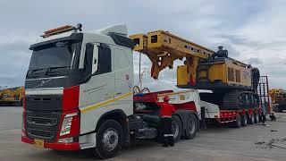 จัดว่าใหญ่ รถเจาะเสาเข็ม XCMG XR240E หนัก62ตัน  VOLVO 480HP 6เพลา ตั้งรับ pile driling truck EP.8692