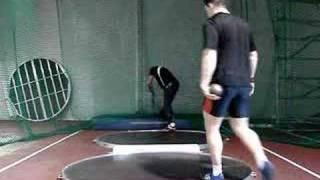 Erik Cadee and Rene van der Donk discus/shot put training