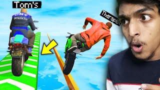 GTA 5 : TOM's Used Fastest Way To CHEAT THE HARDEST RACE !! MALAYALAM