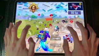 GROZA FINALLY NEW iPad Pro 12.9 90FPS CONQUEROR 6fingers handCam | Pubg Mobile Solo vs Squad