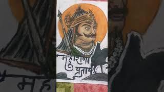 Maharana Pratap drawing final part full complete ️#vbshorts #maharanapratap