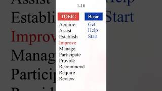 Learn 10 TOEIC Words Every Day! 1-10 TOEIC #Shorts #EnglishLearning #Vocabulary #quickstudy