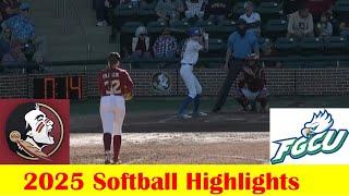 Florida Gulf Coast vs #8 Florida State Softball Game Highlights 2 28 2025