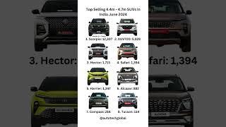 Top Selling SUVs 4.4-4.7m #june #2024 #india #suv #scorpio #scorpion #xuv700 #hector #safari #car