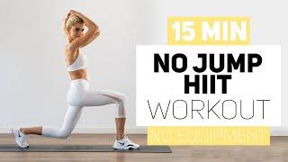 15 MINUTES NO JUMP HIIT WORKOUT | no equipment | Caro Daur #DAURPOWER