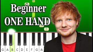 Ed Sheeran - Bad Habits (Beginner One Hand Easy Piano Tutorial)