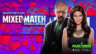 Velentine's mixed match challenge Stephanie McMahon and Triple H