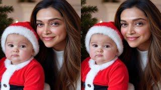 Dipika Padukone Baby Girl Cute Look During Christmas Celebration