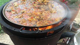 PAELLA à la VIANDE cuite au FEU de BOIS facile et rapide