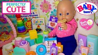 Baby Born Ella's Nap Routine! Unboxing Perfectly Cute Baby Doll Deluxe Feed & Play Set From Target!