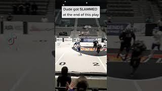 Arena Football Player Gets SLAMMED During A Return 