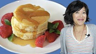 Japanese FLUFFY PANCAKES Recipe Taste Test