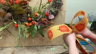 How to tutorial with Anna: Leopard Pumpkin Floral Grapevine wreath for Fall