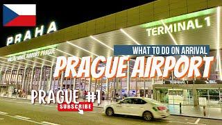  Prague Airport - What To Do On Arrival : Sim / Currency / Bus / Cab, Prague Ep: 1, Czechia