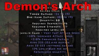 D2R Unique Items - Demon's Arch (Balrog Spear)