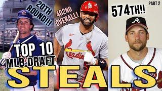 TOP 10 MLB DRAFT STEALS of ALL TIME - INSANELY LOW PICKS That Became HALL OF FAMERS!! (Part 2)