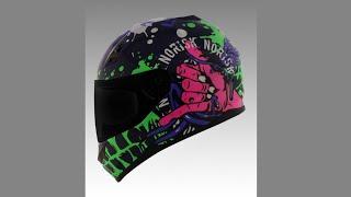 Capacete Norisk Ff391 Stunt Zombie Azul Verde Rosa Pink