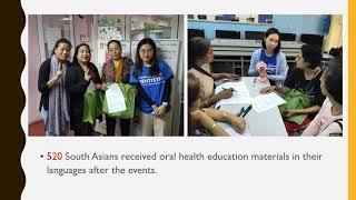 Empowering a non-governmental organization to deliver oral care to South Asian Women