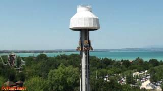 Space Vertigo Drop seen from Flying Island at Gardaland (full HD)